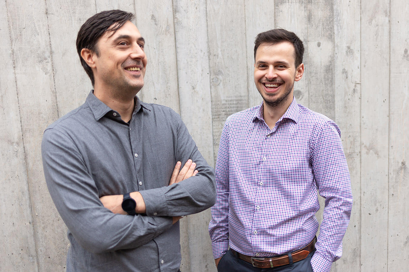 Ixaria founders standing together in Timisoara